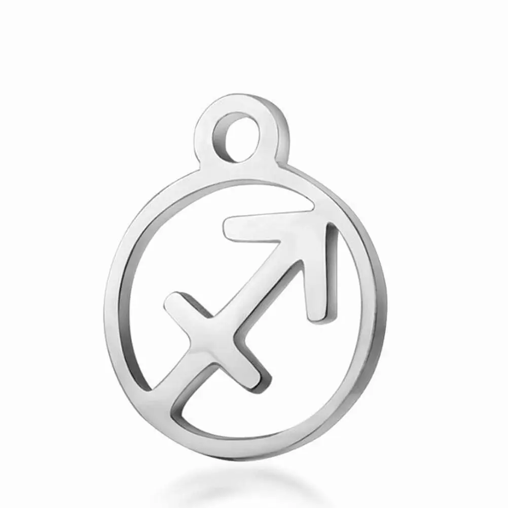 

Набор для изготовления украшений: подвески из нержавеющей стали, 12 круглых шармов в виде созвездий для ожерелий, браслетов, брелоков