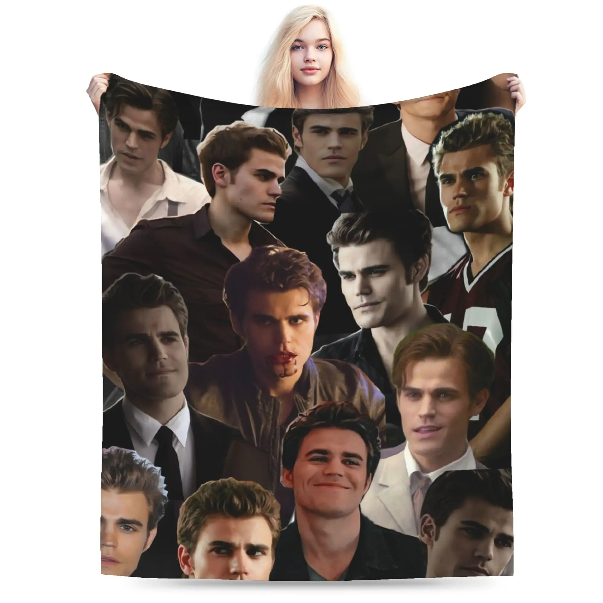 Super Warm Blankets Picnic The Vampire Diaries Stefan Salvatore  Throw Blanket  Flannel Bedspread For Bedroom Sofa Bed Cover