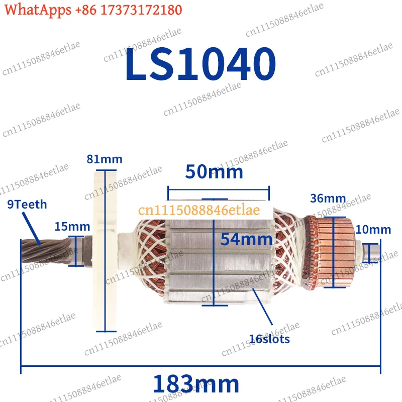 Armature Rotor Parts for Makita LS1040 255 Aluminum Cutting Saw Machine Replacement Repair Parts
