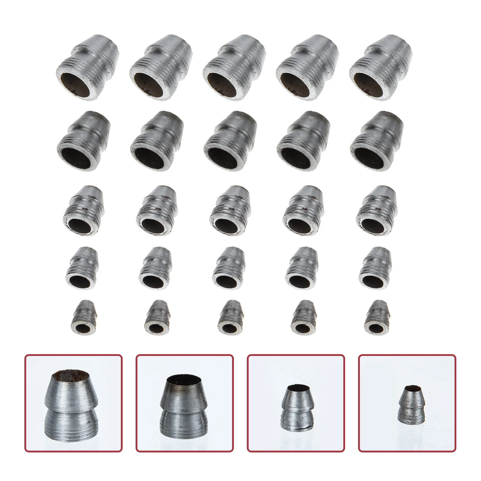 

25Pcs Round Hammer Wedge High Quality Iron Wedge Set Multi Purpose Wedges for Tool Handle Secure Fastening and Repair