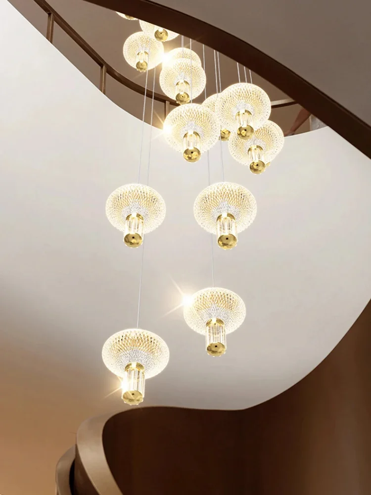 

REVEN Dimmable Modern Nordic Chandelier with Luster Crystal Hardware Adjustable Chain Height 3-Color Light for Living Room Dinin