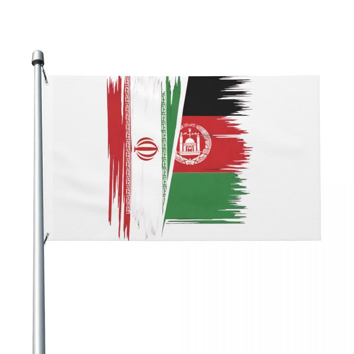 90X150cm Iran Afghanistan Half Flag Iranian Afghan Heritage Flag For Living Room Dorm Party Decor Polyester Hanging Flags Banner