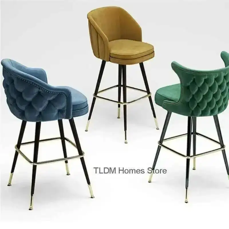 

Барный стул из массива дерева в американском стиле, минималистичное кресло для отдыха, скандинавский креативный модный современный стул для дома и кухни