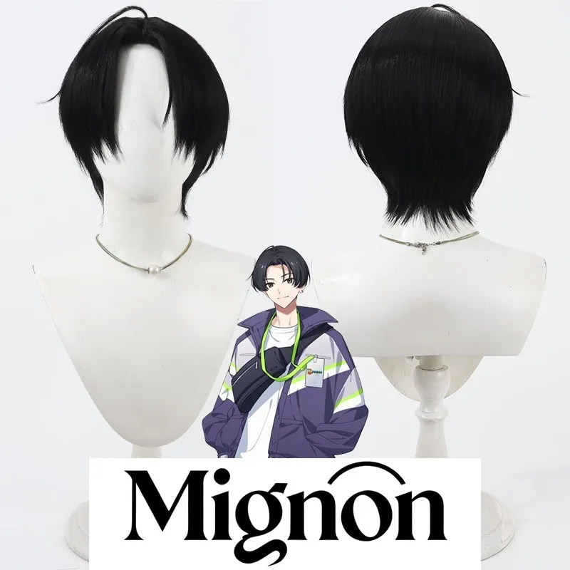 

Миньон 18TRIP Hamasaki Kaede, парик для косплея, черная средняя часть, стиль головы, повседневная короткая игра