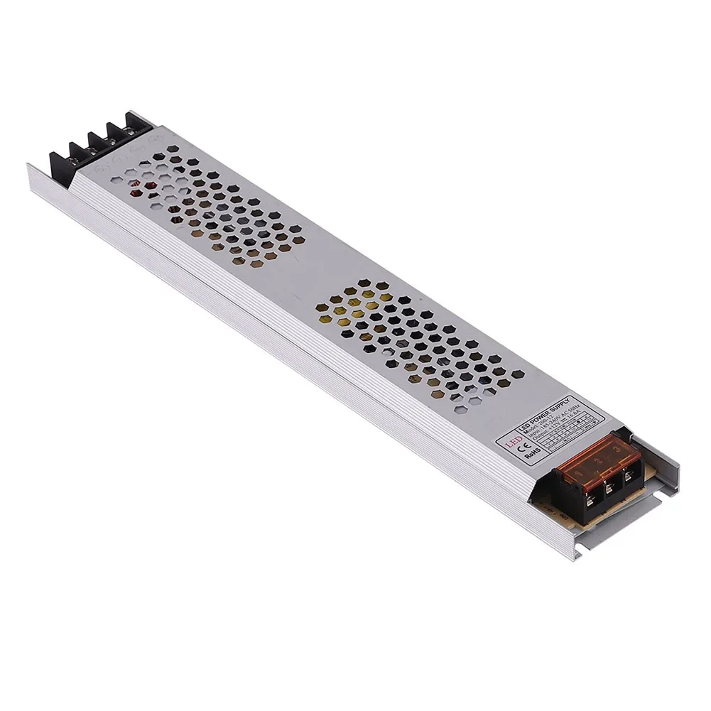 Pengubah tegangan AC 220V ke 12V 24V suplai daya 60-200W LED Driver 375*25*20mm LED Driver Transformer daya