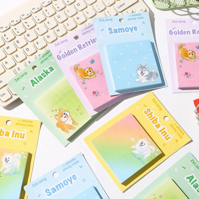 24pcs/lot Kawaii Dog Memo Pad Cute Stationery Label Notepad Planner Sticker Post School Supplies