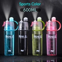 20.3oz Sports Water Bottle Portable Leakproof Spray Water Cup Durable BPA Free Plastic Drinking Jug Outdoor Travel Gym Drinkware