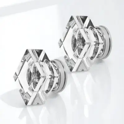 

2pcs Crystal Clear Drawer Knob 30Mm Cabinet Door Knob For Dresser Cupboard Closet Furniture Accessories Square Crystal Handle