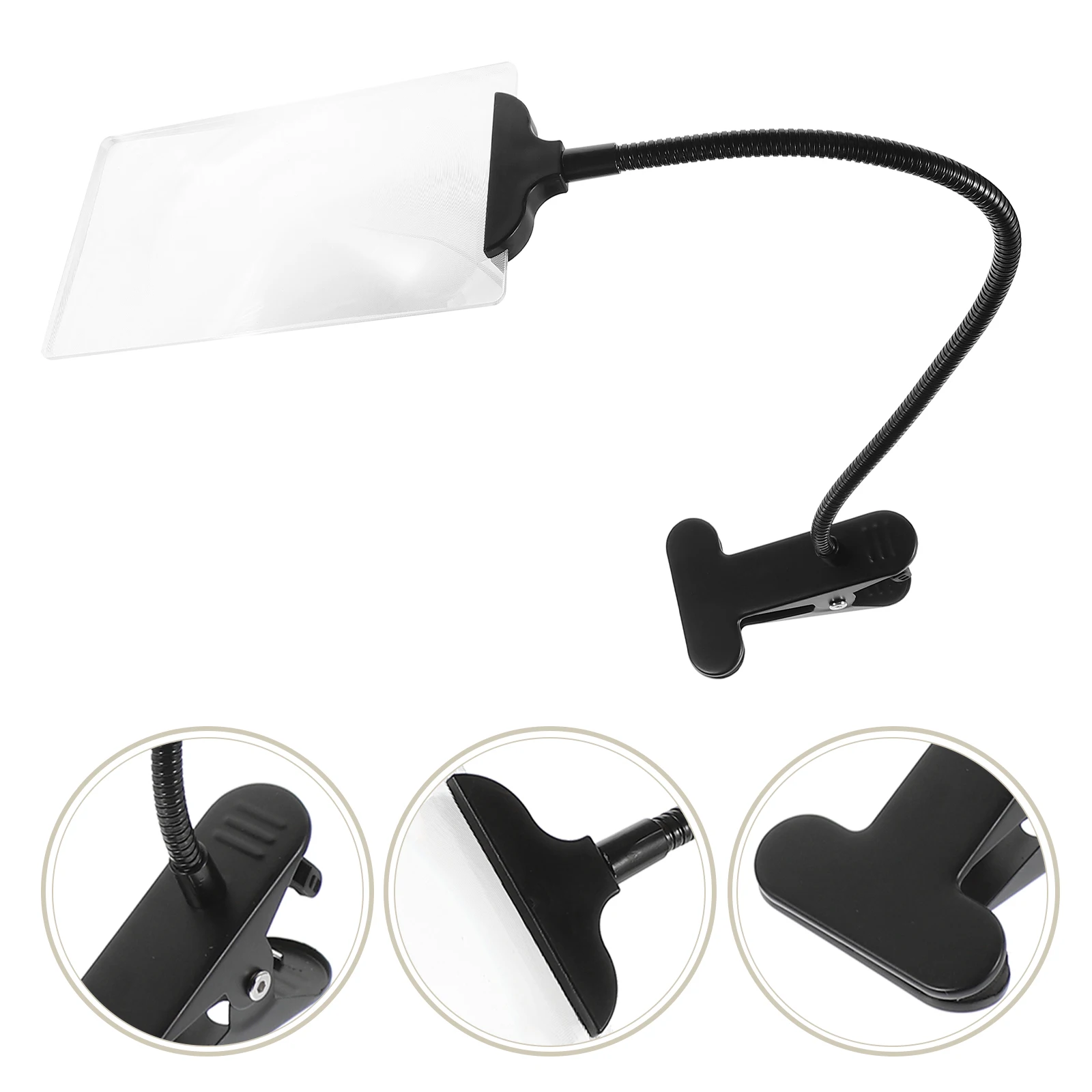 

Portable Magnifier 5x Clip Stand for Reading Books Magnifying Tools For Close Work Elder Craft Repair Work Tools