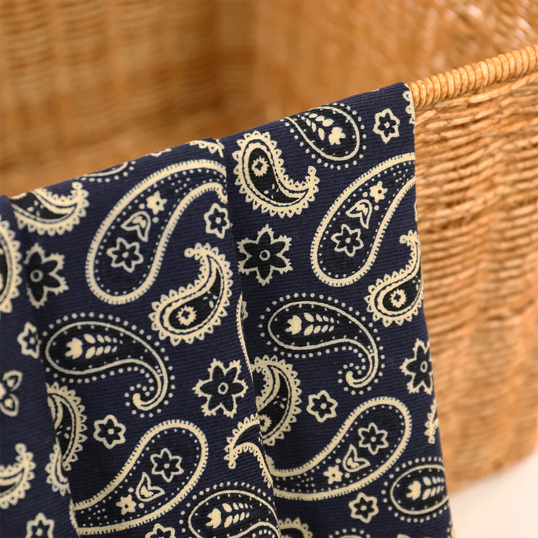 Printed Paisley Cotton Corduroy Fabric For Fashion Dress DIY Patchwork Sewing Quilting Cloth Bag