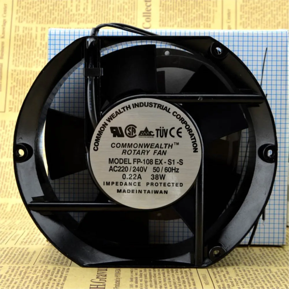 FP-108EX-S1-S AC 220V 17250 172mm 17cm Metal Frame Cooling Fan for Industrial Applications