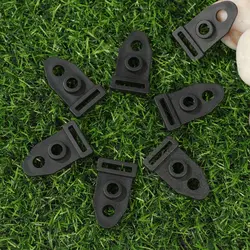 High Quality Tent Feet Clamp Black Double Eyes Wind Rope Buckle Tent Clip Outdoor Camping Traveling Hiking Accessories