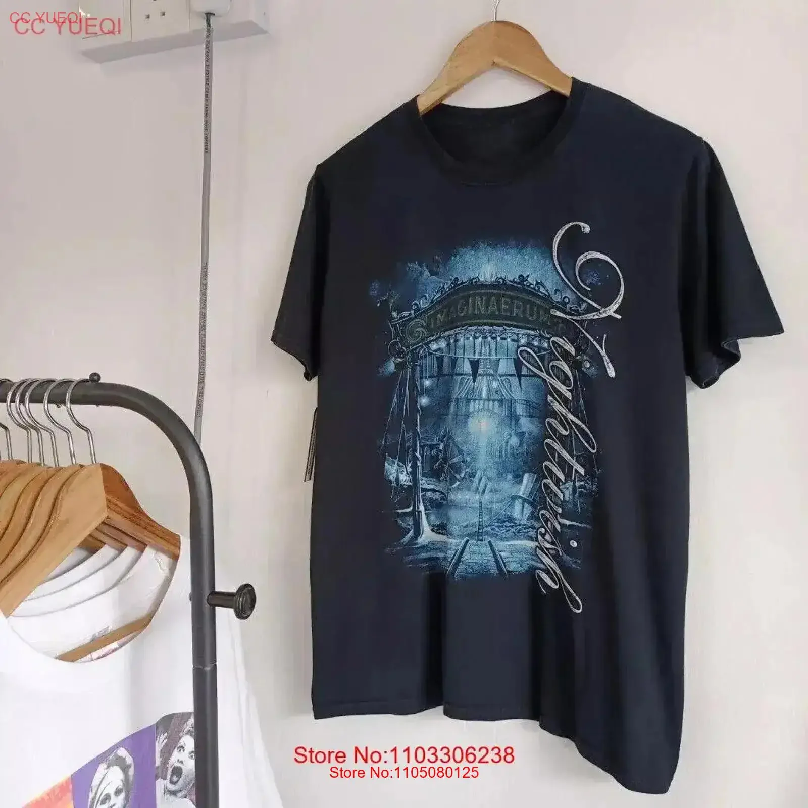 Nightwish década cor preta algodão tamanho s a 5xl t camisa única pp228 vintage lavado moda ligeiramente gráfico macio homme