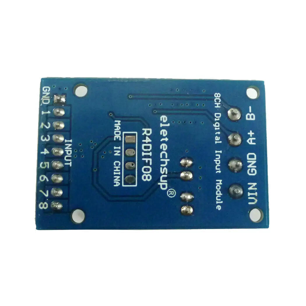 DC 12V 8 Digital Switch to RS485 Acquisition Board Modbus Rtu TTL IO PLC Module