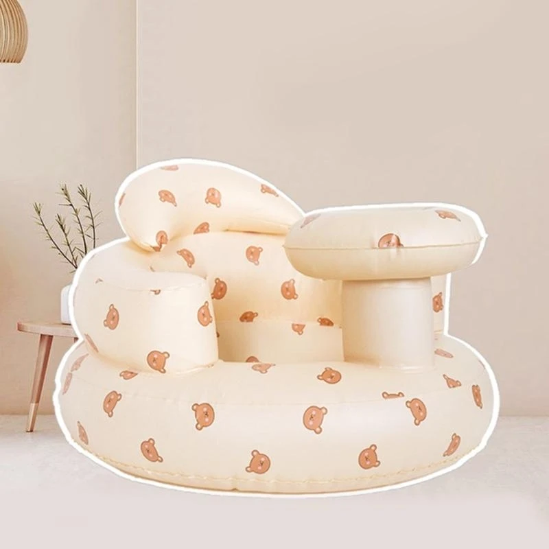 J15U Inflatable Baby Chair Swimming Chair for Children Travel Friendly Bath Tub PVC Stool Infants Foldable Small Sofa