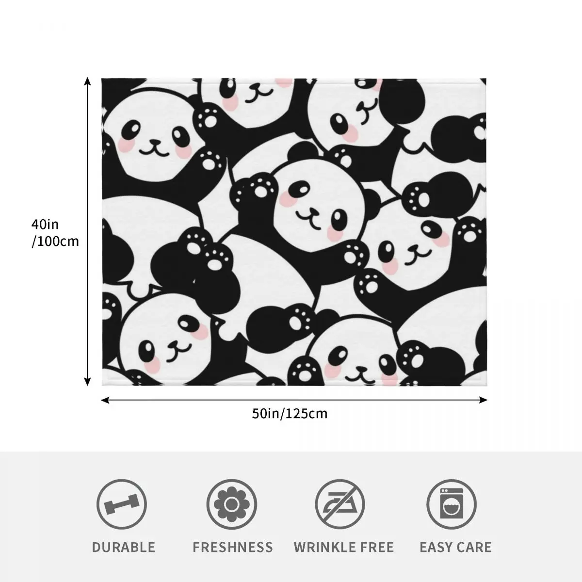 الباندا رمي بطانية عيد الميلاد الديكور الفاخرة مصمم الحرارية للسفر لبطانيات أريكة رقيقة