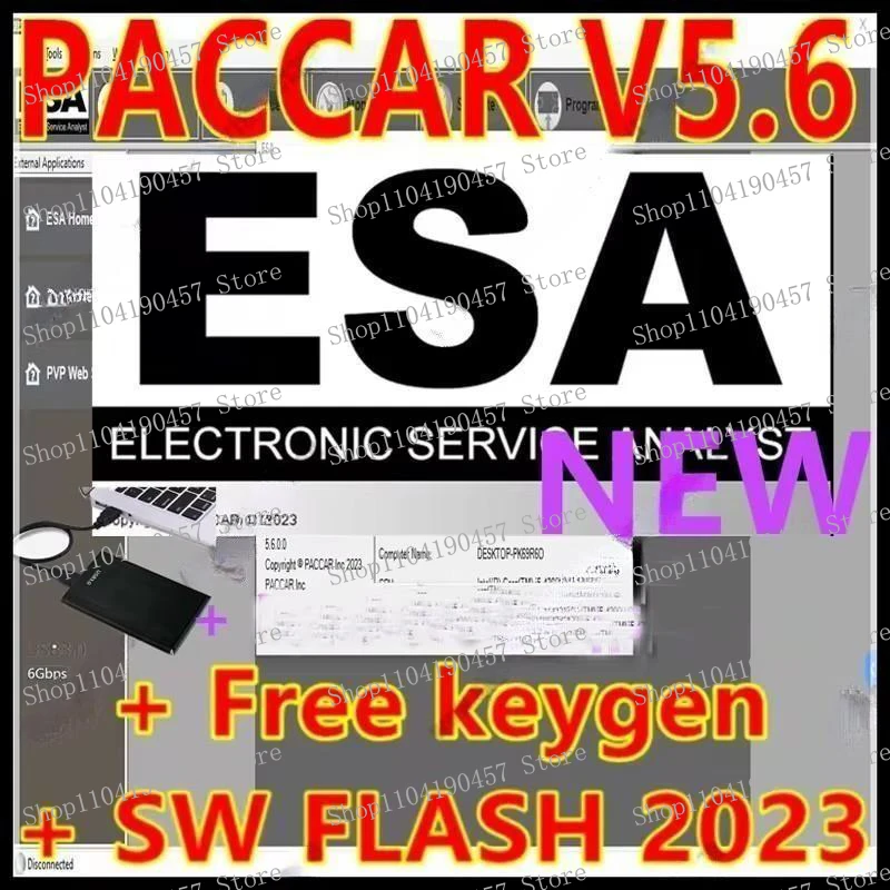 

Il più nuovo 2023 ESA Electronic Service Analyst 5.6 + 2023 SW FLASH FILE + sblocco keygen gratuito per Paccar + sblocco per Pac