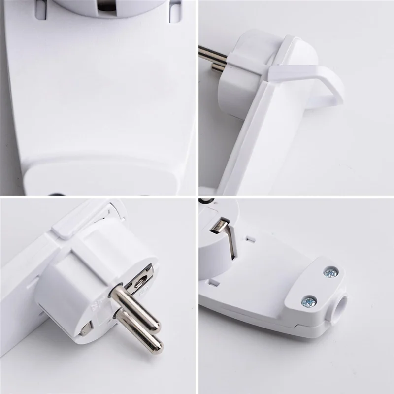 

ABSE-3Pcs Угловая вилка Schuko, плоская вилка Schuko 250 В (16 А), вилка Schuko, плоская вилка Schuko, вилка европейского стандарта