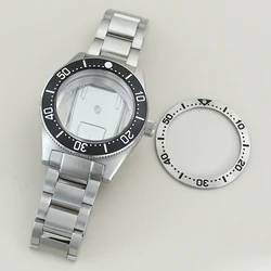 Modified SPB143J1/SPB253J1 Black Tiger Whale Watch Case For Seiko NH35 NH34 NH36 NH38 Movement 28.5mm Dial Solid Steel Bracelet