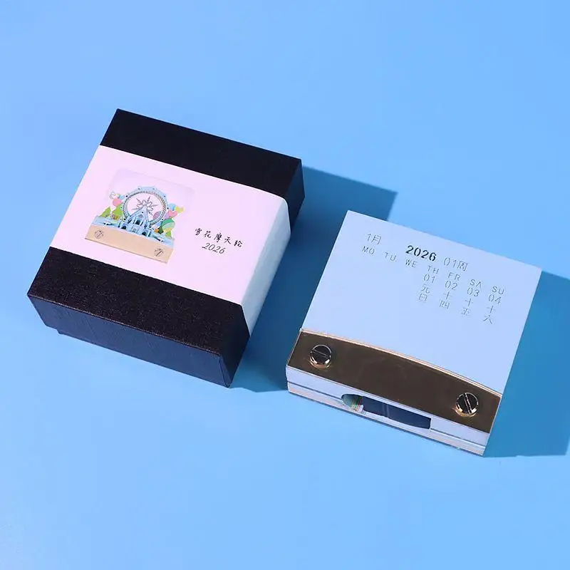 ثلاثية الأبعاد التقويم دُولابٌ دَوّار ورقة النحت التقويم المسيل للدموع ساعة ملاحظات لاصقة للعمل جدول التخطيط منظمة المدرسة