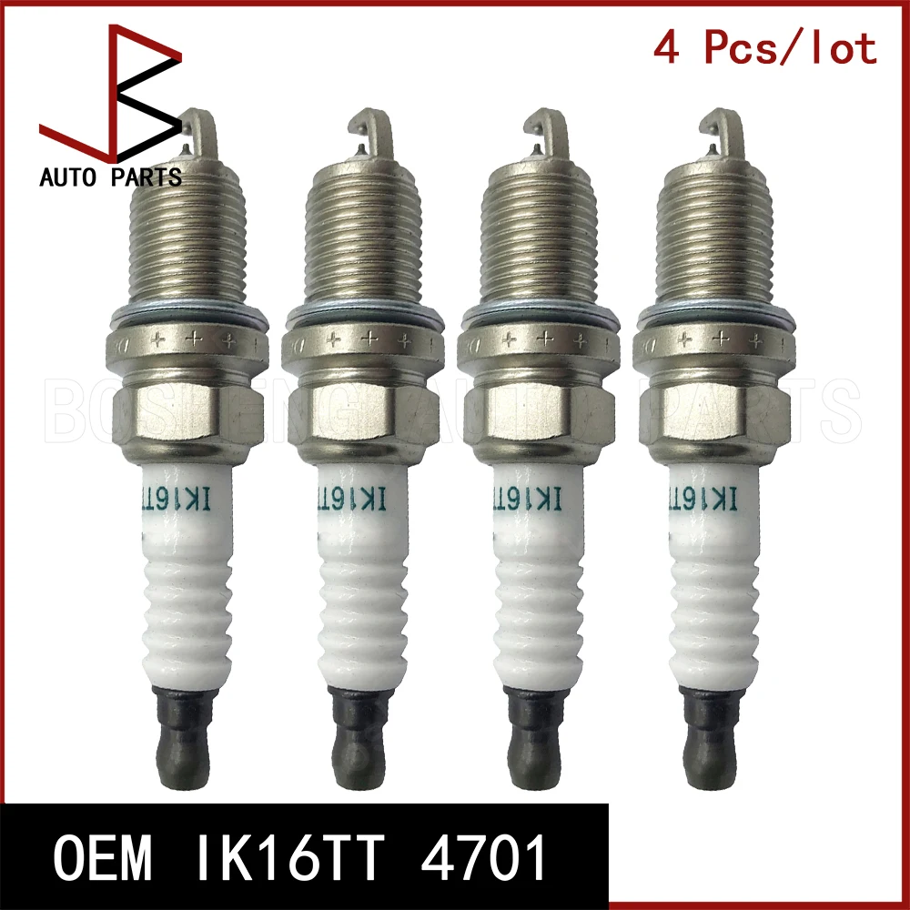 NEW 4 Pieces/lot Spark Plug OEM IK16TT 4701 0242229798 22401-2J200 K16RU11 for TOYOTA AVENSIS Saloon 2003-2009 for NISSAN SILVIA