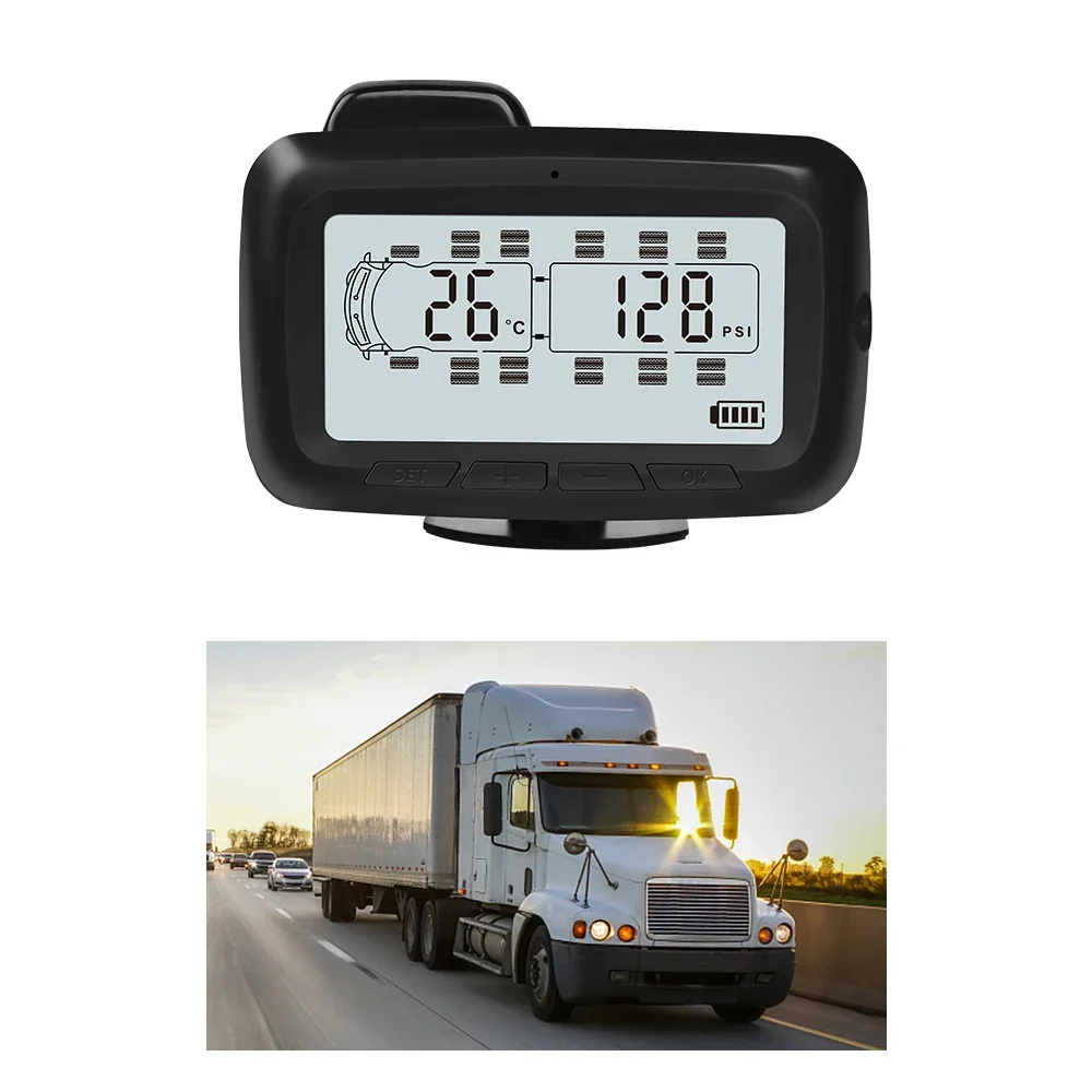 High-quality Smart Wireless Solar Tire Pressure Monitor System With 26 18 16 14 12 10 8 4 RV Truck TMPS Sensors