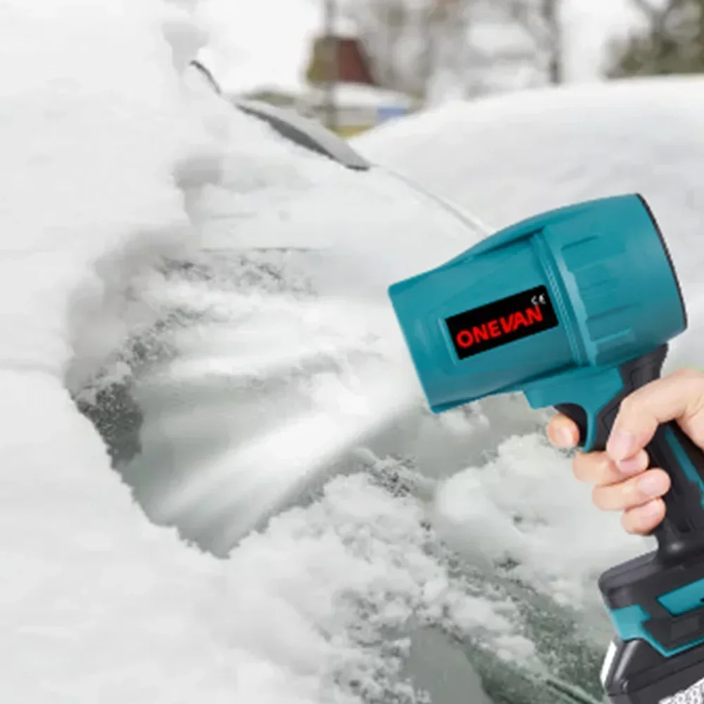 ONEVAN 2000W Brushless Electric Turbo Blower Jet Fan Violent Leaf Dust Snow Blowing Car Dryer Handheld For Makita 18V Battery