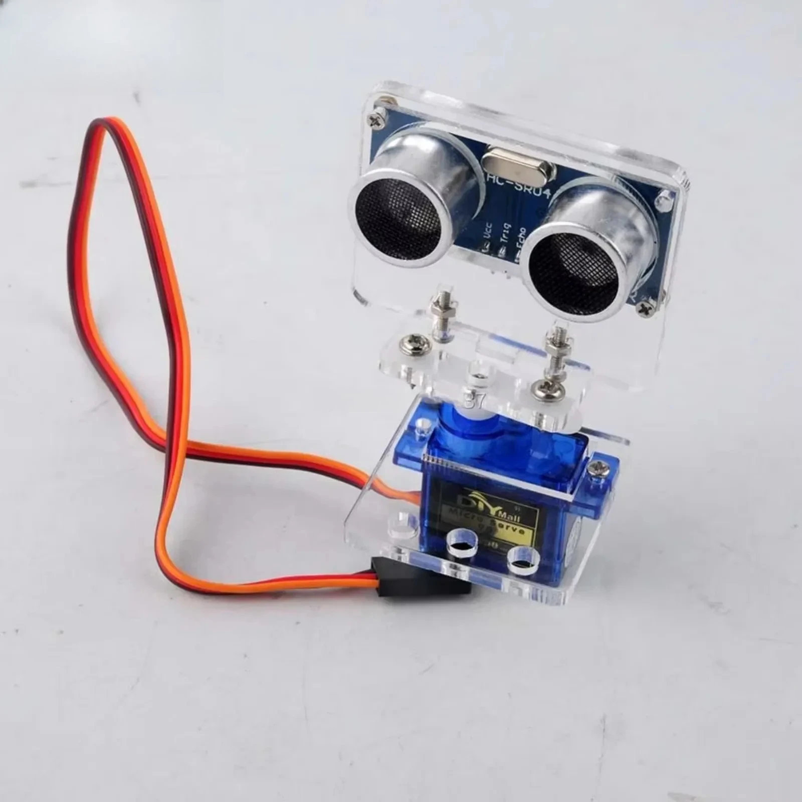 DIYmall HC-SR04 Ultrasonic Sensor & Micro SG90 9G Servo Kit with Mounting Bracket for Arduino/Raspberry Pi Robotics Projects
