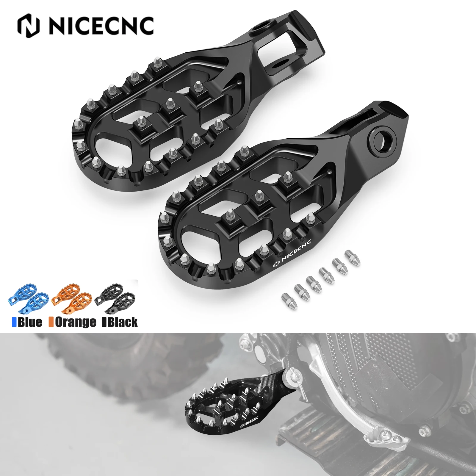 

For 2025 2024 KTM EXC 300 XC-W 250 EXC-F 500 SX-F 450 SX 125 Motorcycle Footrest Enlarged Pedals For Husqvarna TE 300 GasGas EC