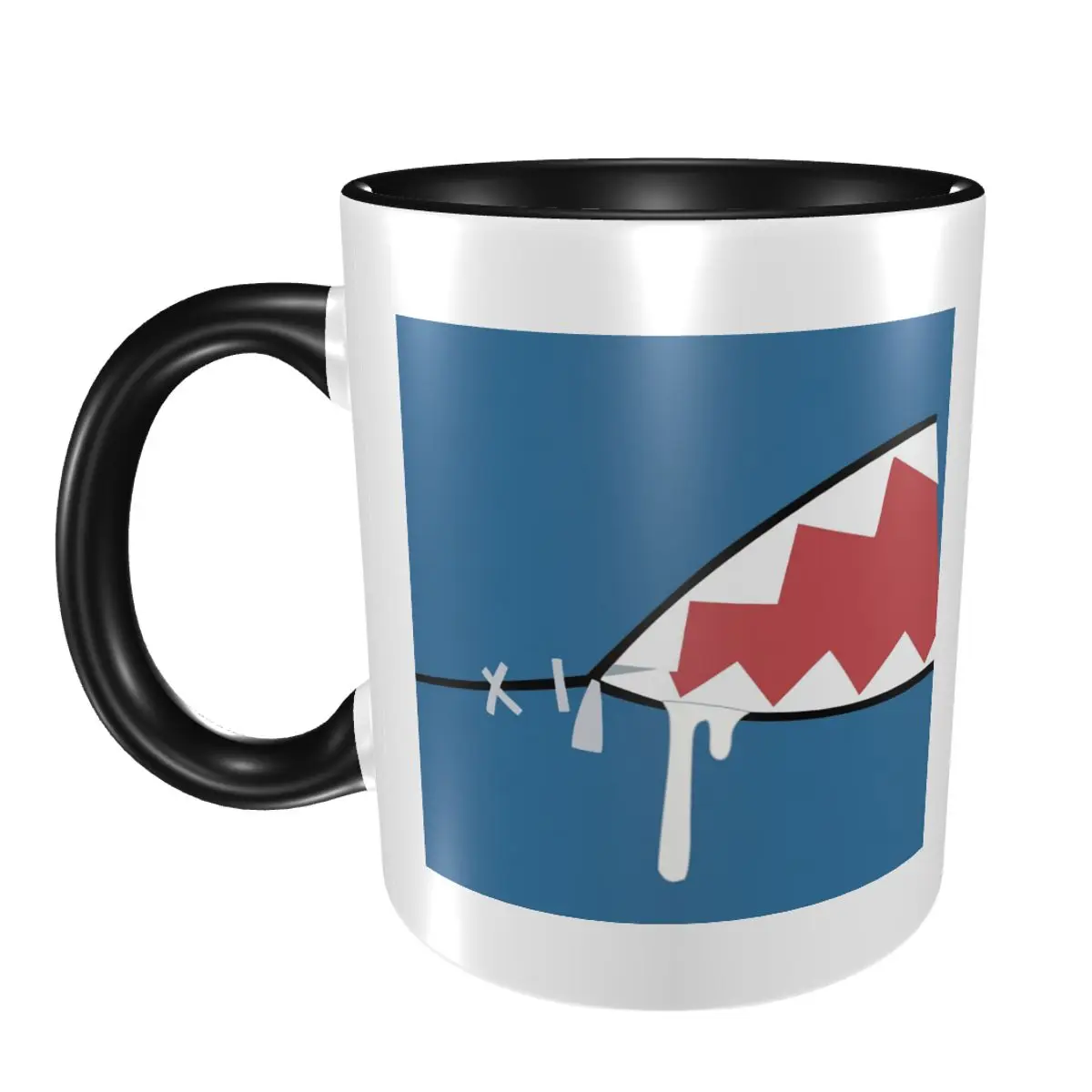 

Gawr Gura кружка с изображением акулы, забавные керамические кофейные чашки, чайные кружки, чашка для молока, посуда для напитков, подарок для друзей