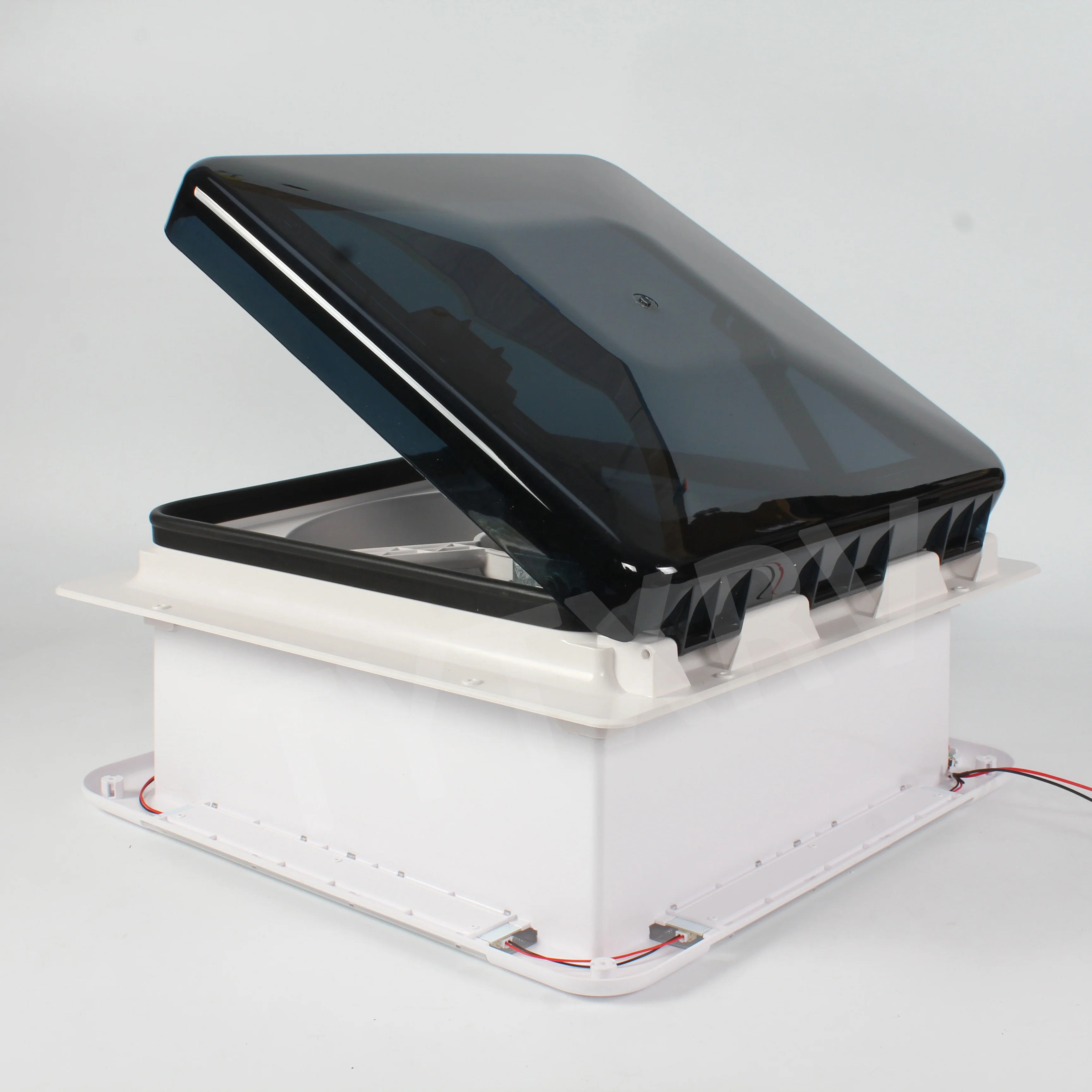 Ventilador de ventilação de teto RV com controle remoto elétrico de 12V e 16 polegadas com diodo emissor de luz e sensor de chuva