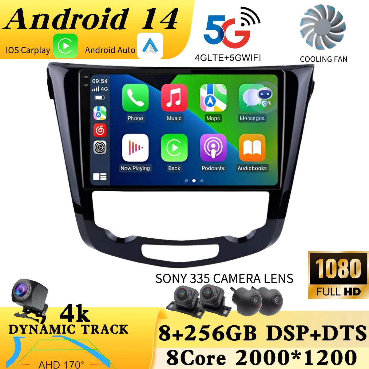 

Android 14 Car Radio Multimedia For Nissan X-TRAIL X Trail T32 Qashqai 2 J11 2013 - 2017 Autoradio 2 Din Carplay gps video play