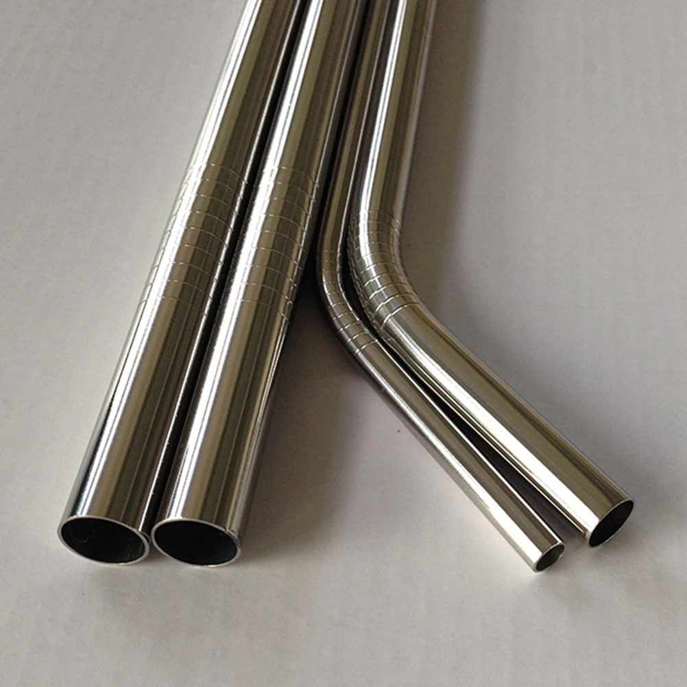 

4 Pcs Stainless Steel Drinking Straws Reusable Long Food Grade 8 46 Inch Smoothie Straws Metal Kids Family Party