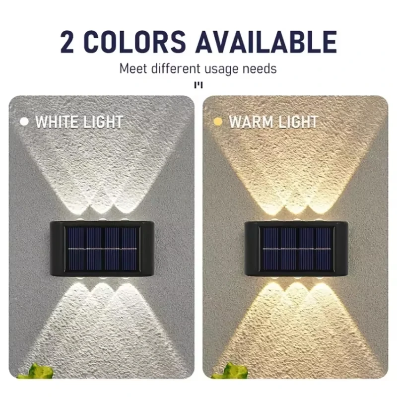 Solar LED Light, Outdoor Waterproof Wall Lamp, Dusk To Dawn Fence Lighting for Summer Garden Yard Porch Walkway Camping Home image 3