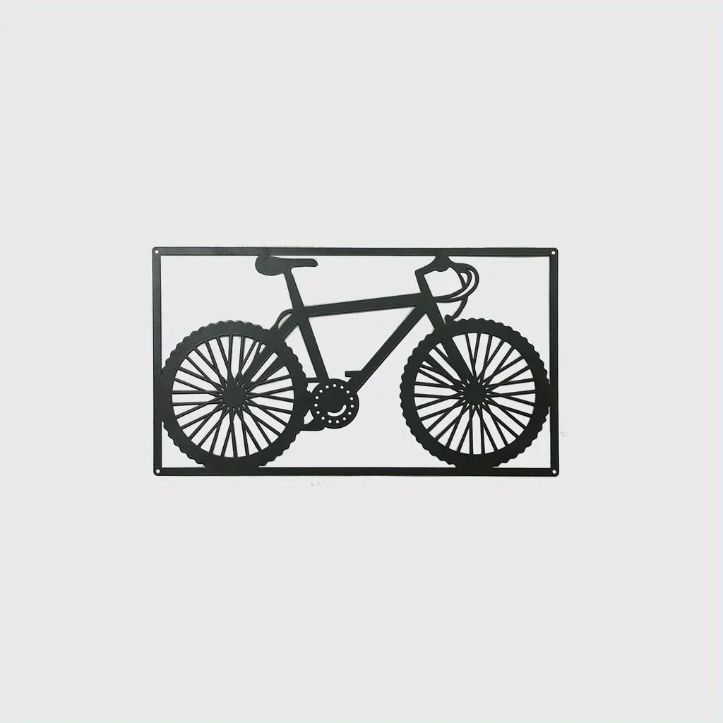 

1pc, Bicycle Metal Wall Hanging Art Wrought Iron Indoor Decoration Livingroom, Bedroom Dining Room Decor Elegant and Stylish