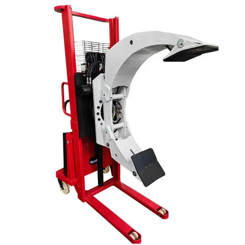 Semi-Electric Clamp Forklift, Manual-Push Clamp Machine, 600MM Diameter, Automatic Clamping, Electric Lift(Customized)