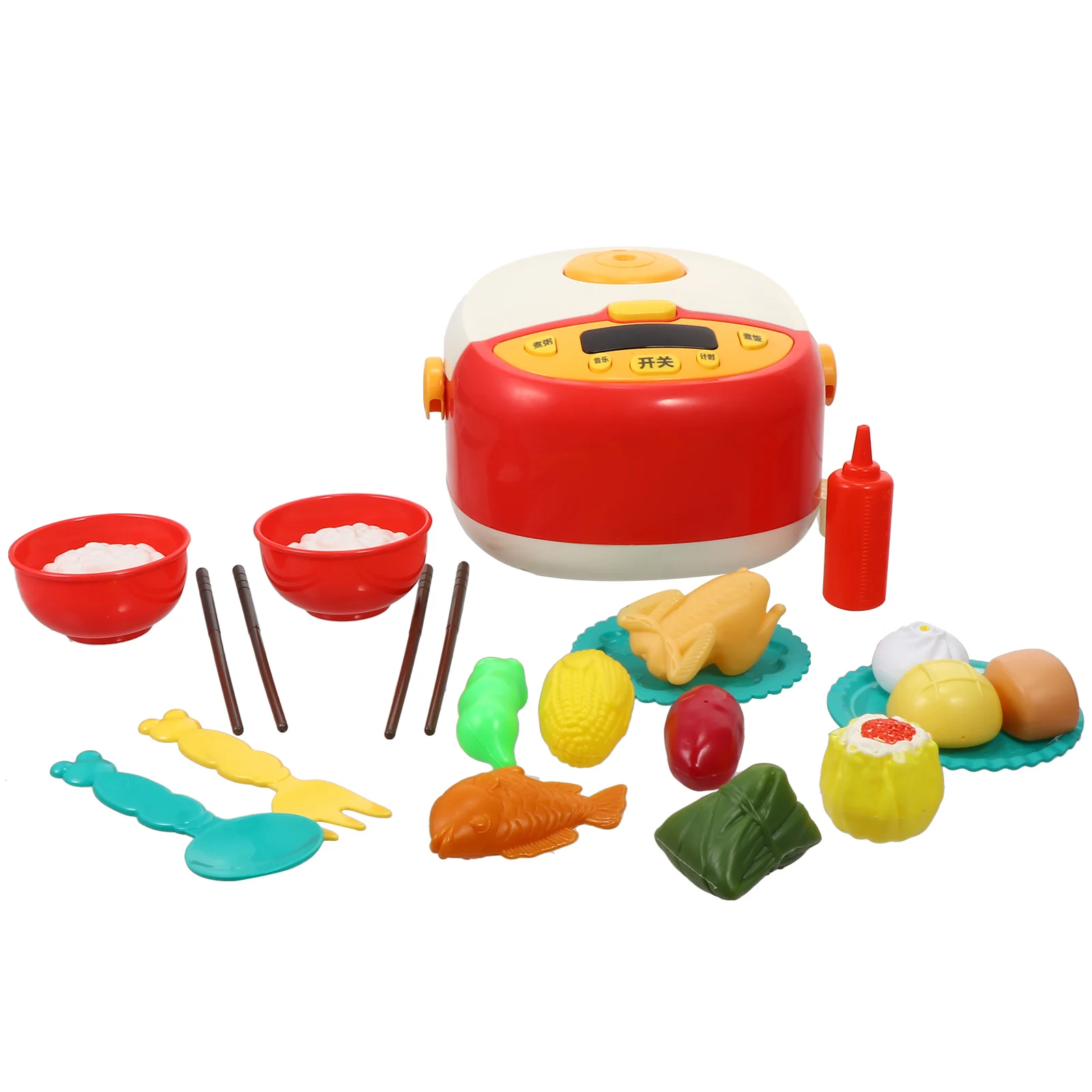 1 set Simulation Kitchen Toy Set Kids Cooking Play Rice Cooker Electronic Early Education Toys Child Fun Interactive