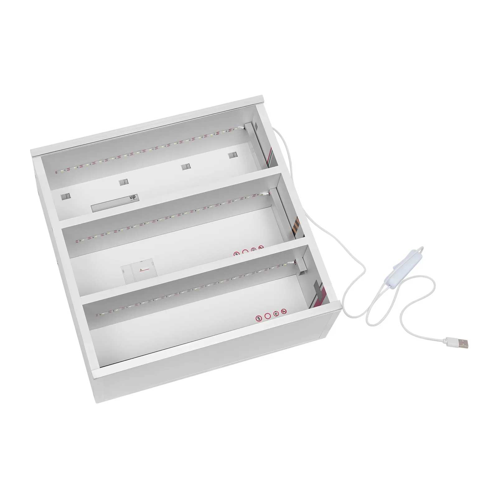 

Diecast Model Car Display Case &LED Light For 1:64 3-Layer Model Display Cabinet PVC and Acrylic Wear-Resistant, and Corrosion