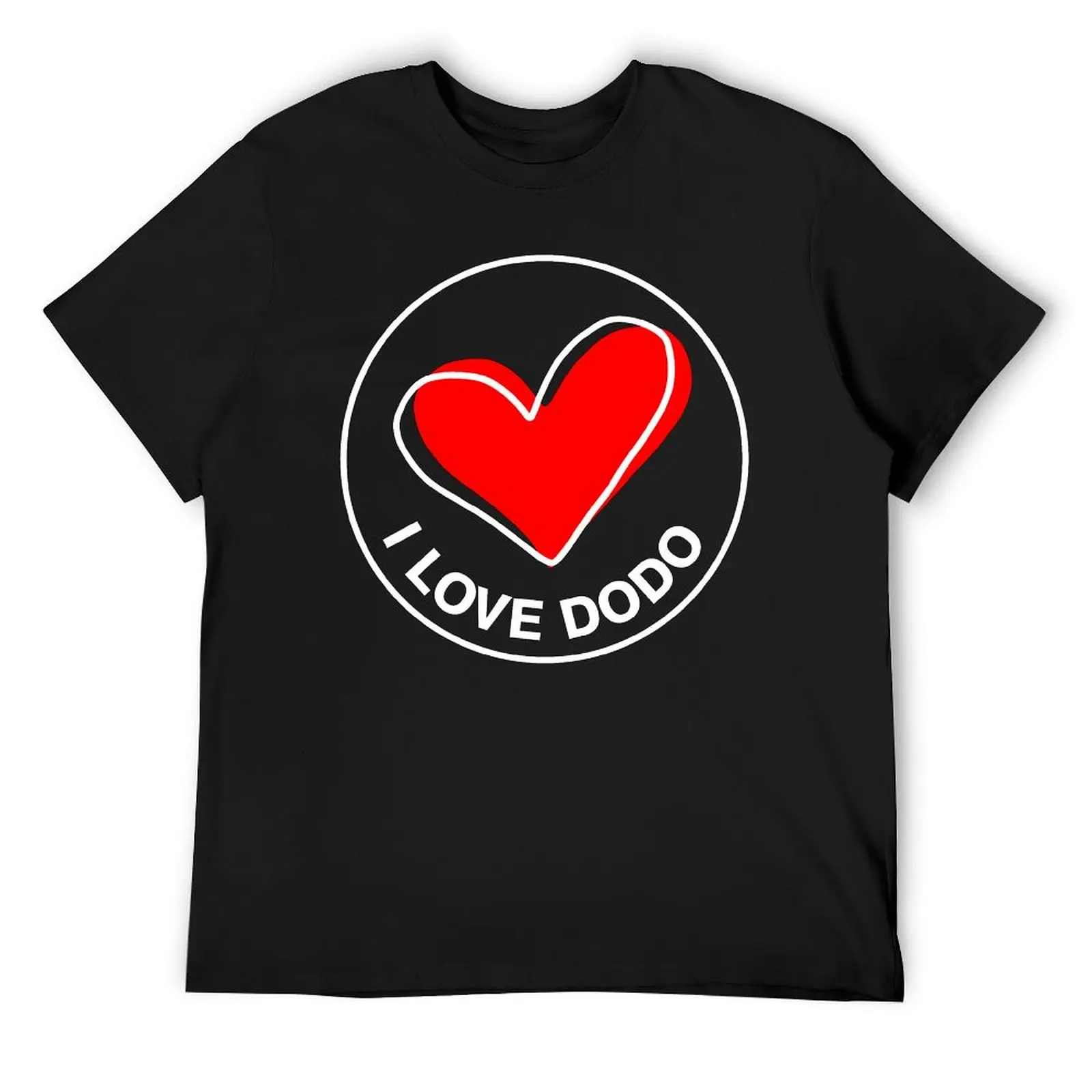 Ich liebe Dodo klassisches T-Shirt Rundhals-Bewegung Top T-Shirt Grafik Freizeit lustige Neuheit eur Größe