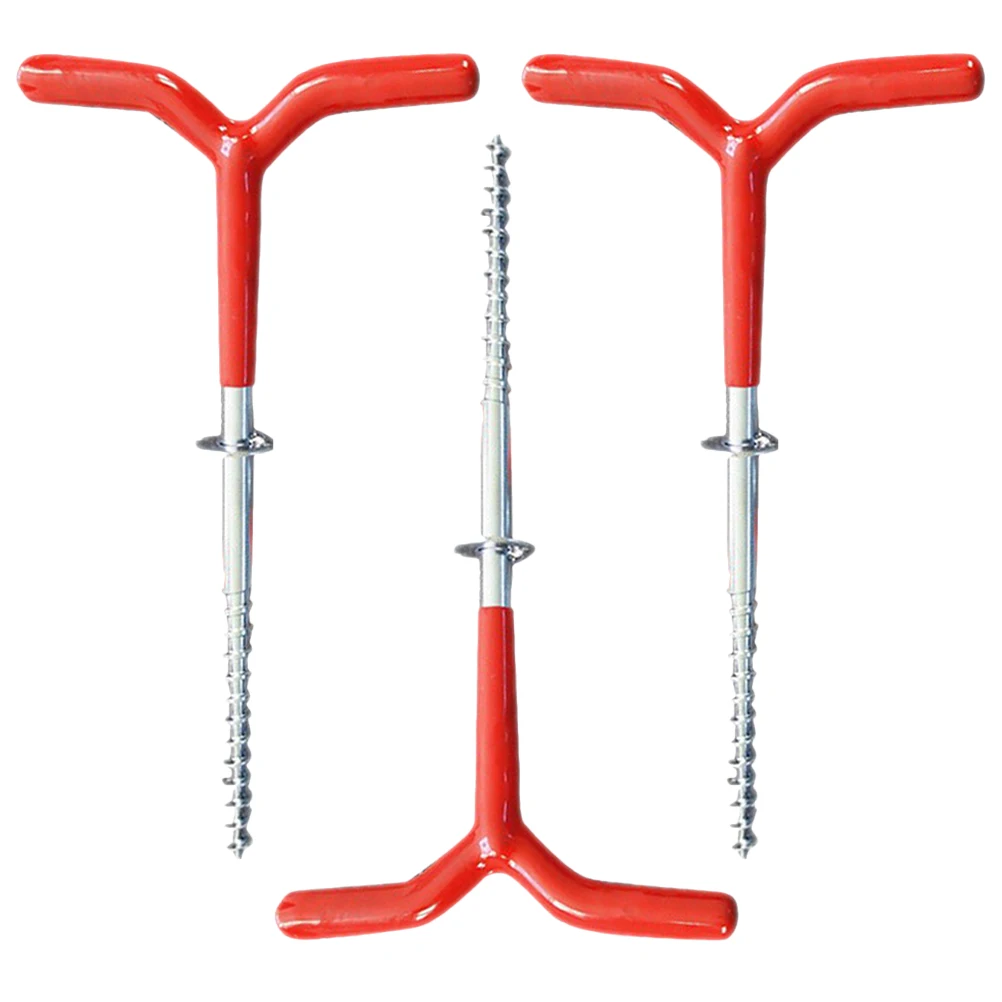

3pcs Tent Pegs Durable Metal Rubber Secure Anchoring Spiral Stakes Heavy Duty Nail Kit Beach Umbrella