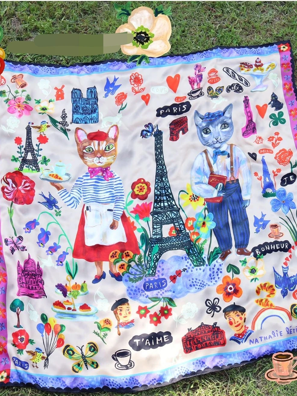 

Шелковый шарф с принтом, большой размер, женский модный аксессуар, универсальный для всех сезонов, идеальный подарок на день рождения