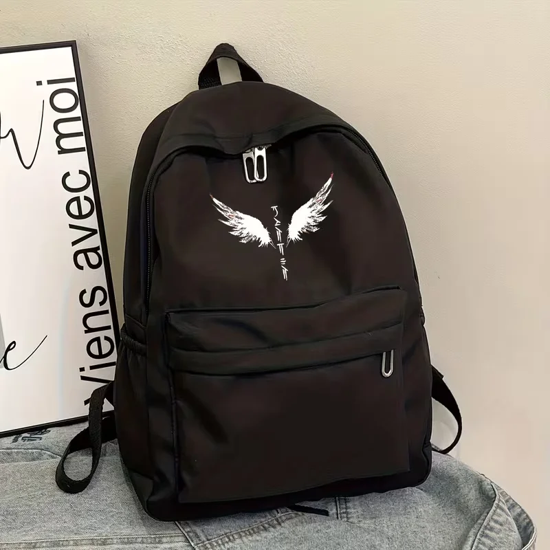 

This large-capacity, casual, and versatile backpack is perfect for back-to-school season. It features a simple angel wing print