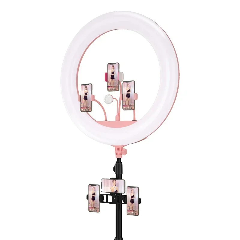 Wholesale photographic Large ring light 24inches 60cm makeup Round circle shaped AV plug RGB model with remote control