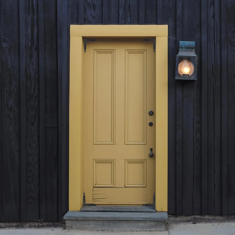 

4pcs L Shape Corner Bracket Heavy Duty Angle Support Iron Flat Metal Plate for Furniture Shelf Door Frame Repair Bracing