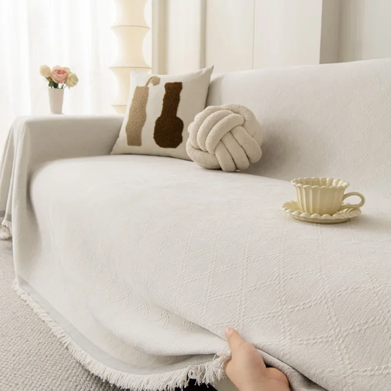 Chenille Sofa Cover Knitted Blanket Home Sofa Protector Furniture Cover for Living Room Sofa Cover Canapé D'Angle Anti Slip