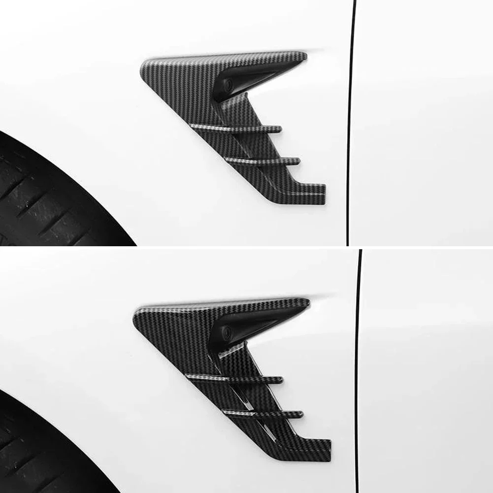 2 Stück Auto-Seitenkamera-Schutzabdeckungen Aufkleber Dekorations-Sticker Modifikationszubehör für Tesla Model 3 Model Y 2018-2023 – Detail 7