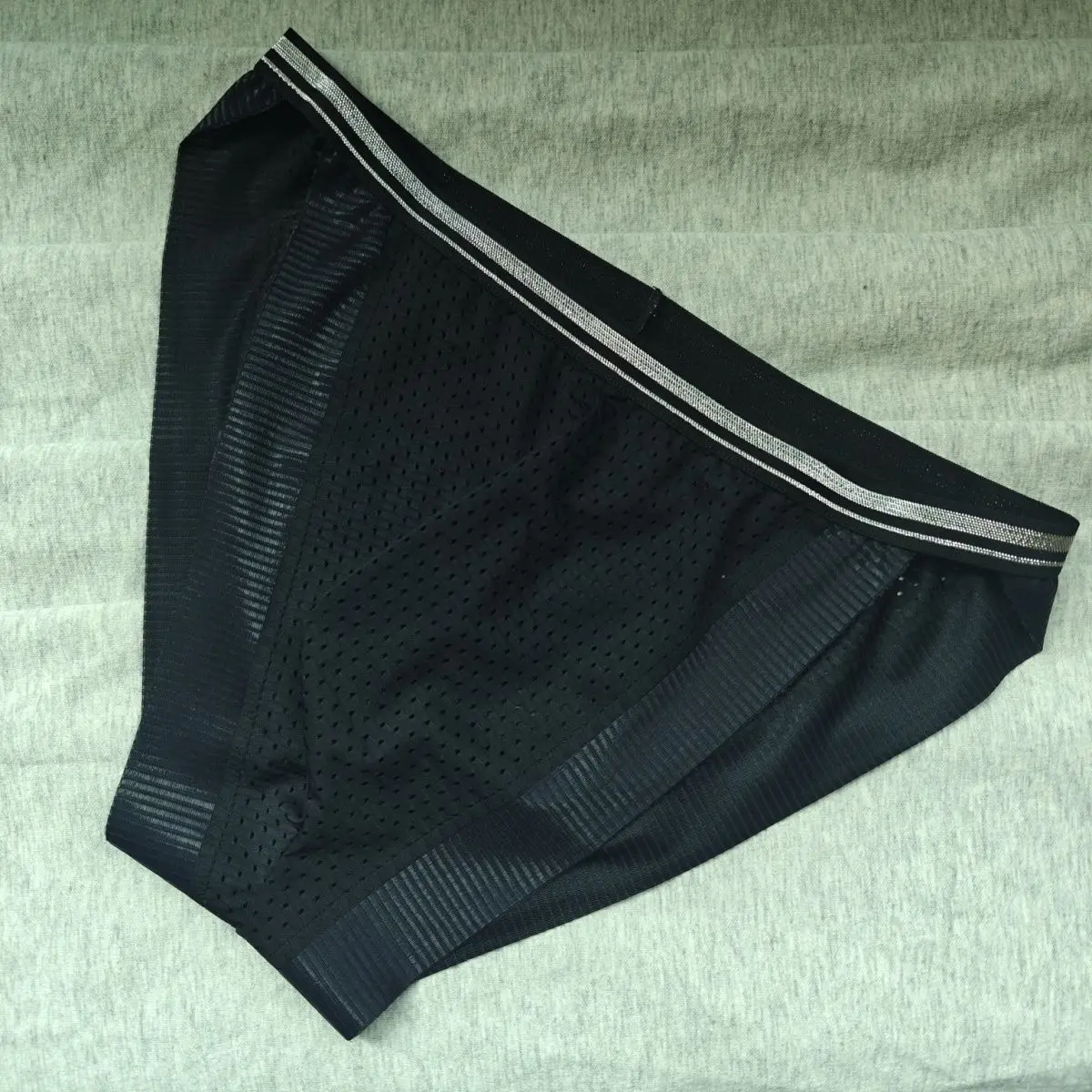 Man Black Breathing Summer Panty Briefs