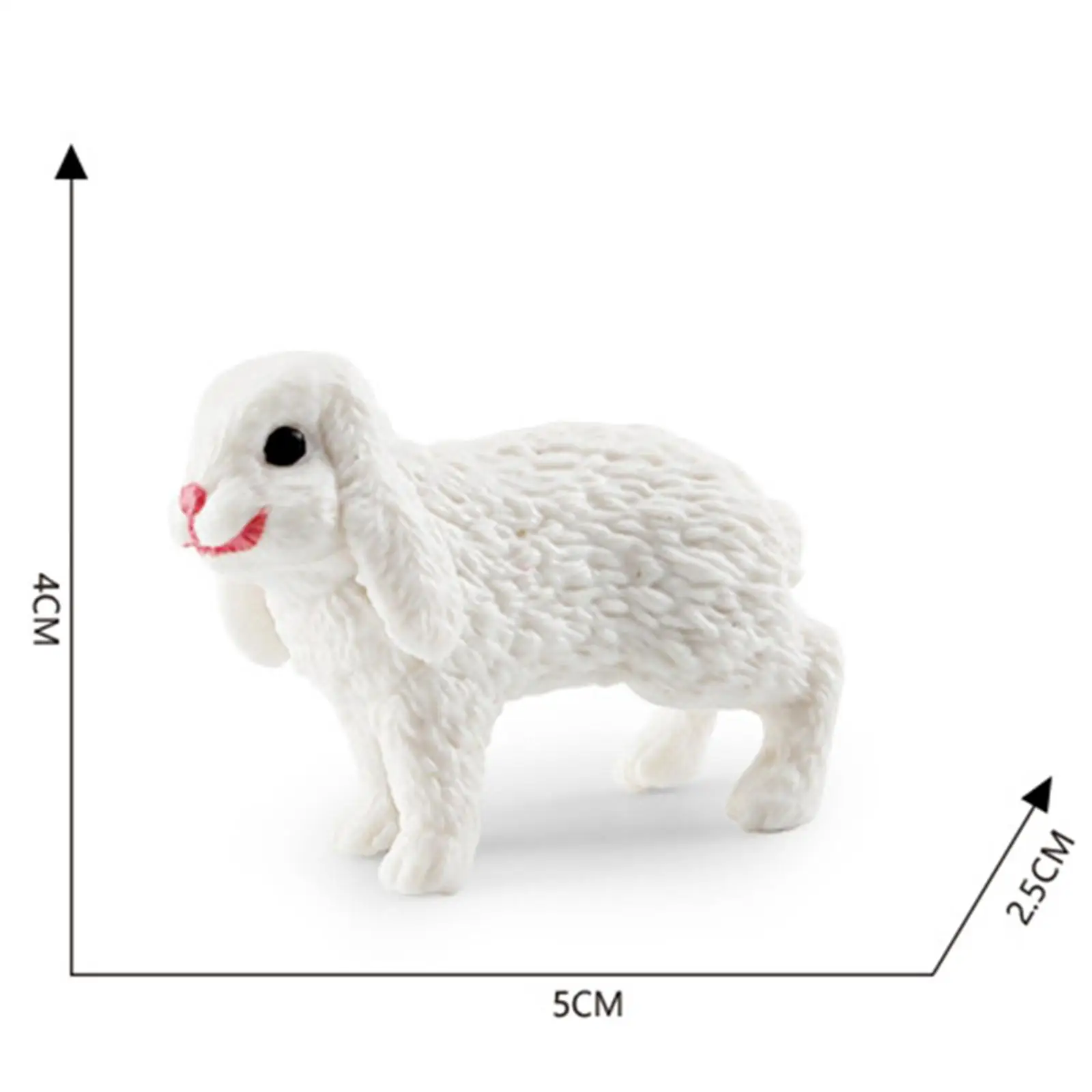 2xKonijn Beeldjes Voorschoolse Konijn Speelset Model voor Kerstcadeau Taart Topper Stijl D