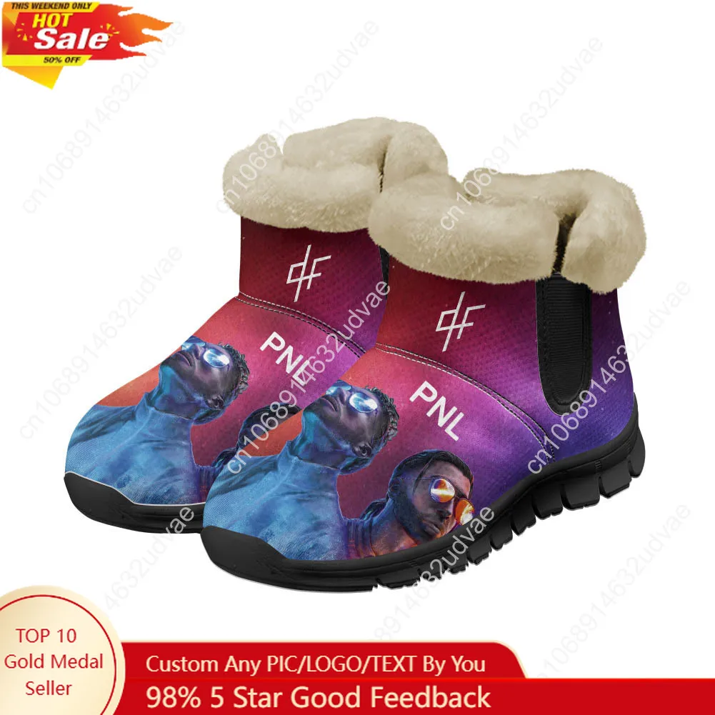 

Le Monde Chico Plush Shoes Boots PNL Album French Rapper Mens Womens Keep Warm Sneakers Boot Casual Sports Custom Sneaker Black