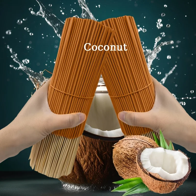 Coconut-Scented Premium Natural Incense Sticks, 22cm Long, Handmade Bamboo Incense Sticks, Made Using Traditional Methods, with a Rich Aroma, Long-Lasting Fragrance, Refreshing and Invigorating, Deodorizing and Odor-Eliminating, Suitable for Home Use and Outdoor Travel Birthday Gifts and Great Holiday Presents